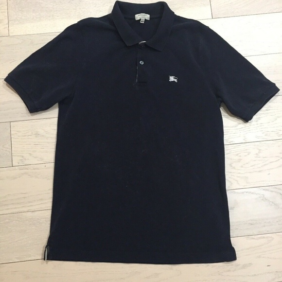 Burberry | Tops | Burberry London Mens Medium Black Nova Check Polo ...